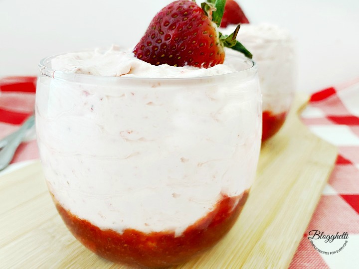 close up of Strawberry Mousse