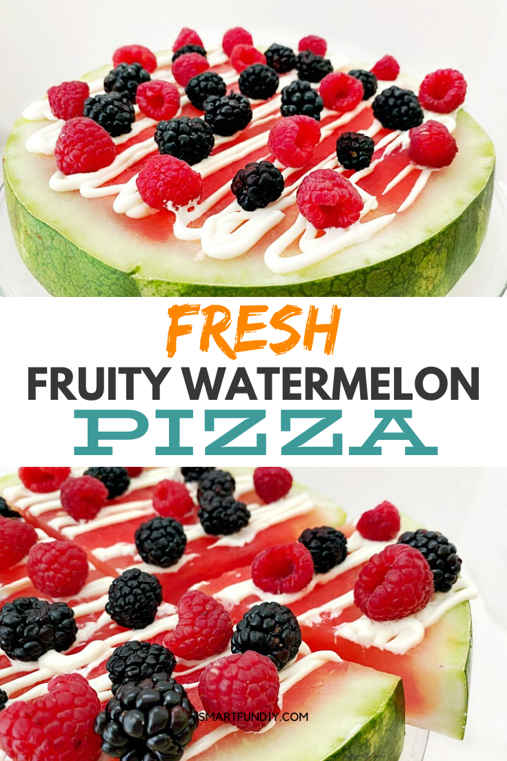 Fresh fruity watermelon pizza