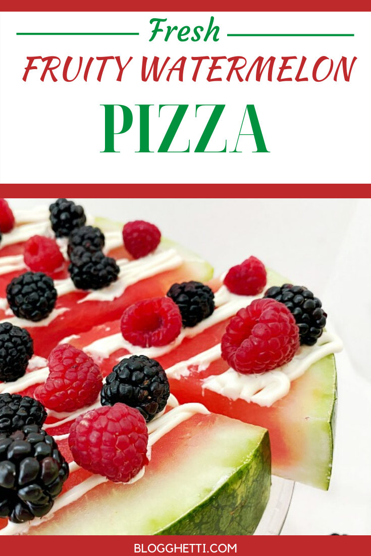 easy fresh fruit watermelon pizza