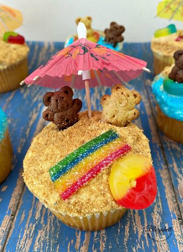 fun summer themed cupcake