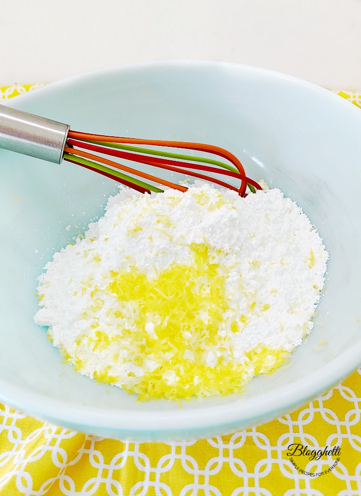 powdered sugar and lemon zest for glaze