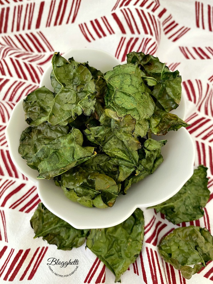 Kale Chips made in the air fryer