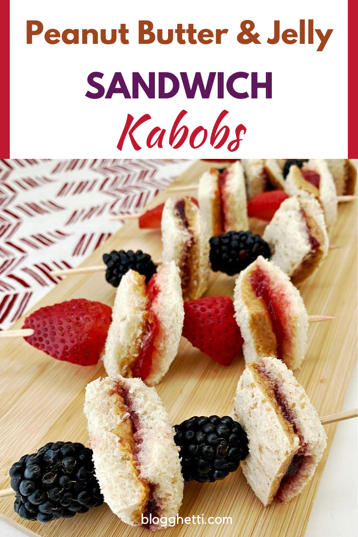 Peanut Butter and Jelly Sandwich Kabobs