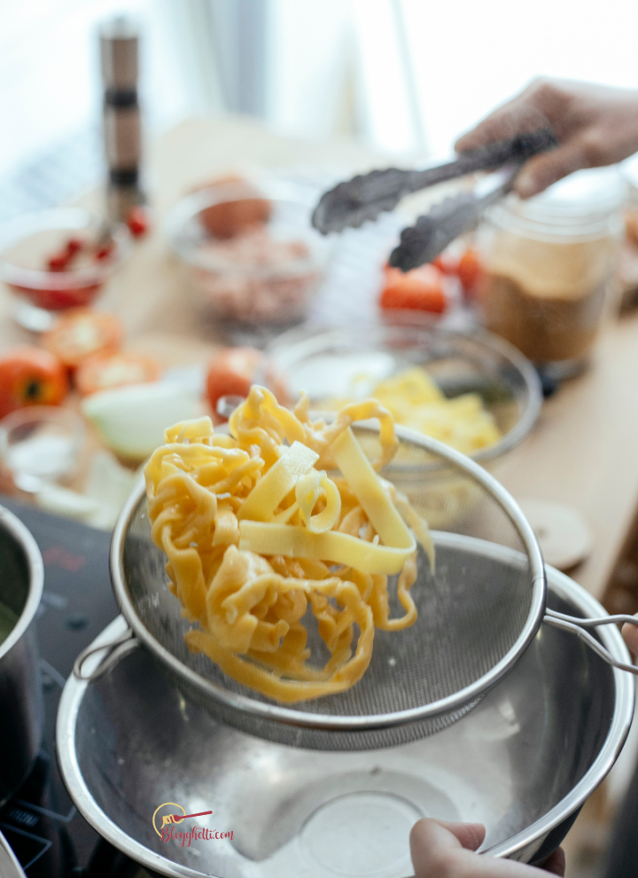 cooking pasta for recipe