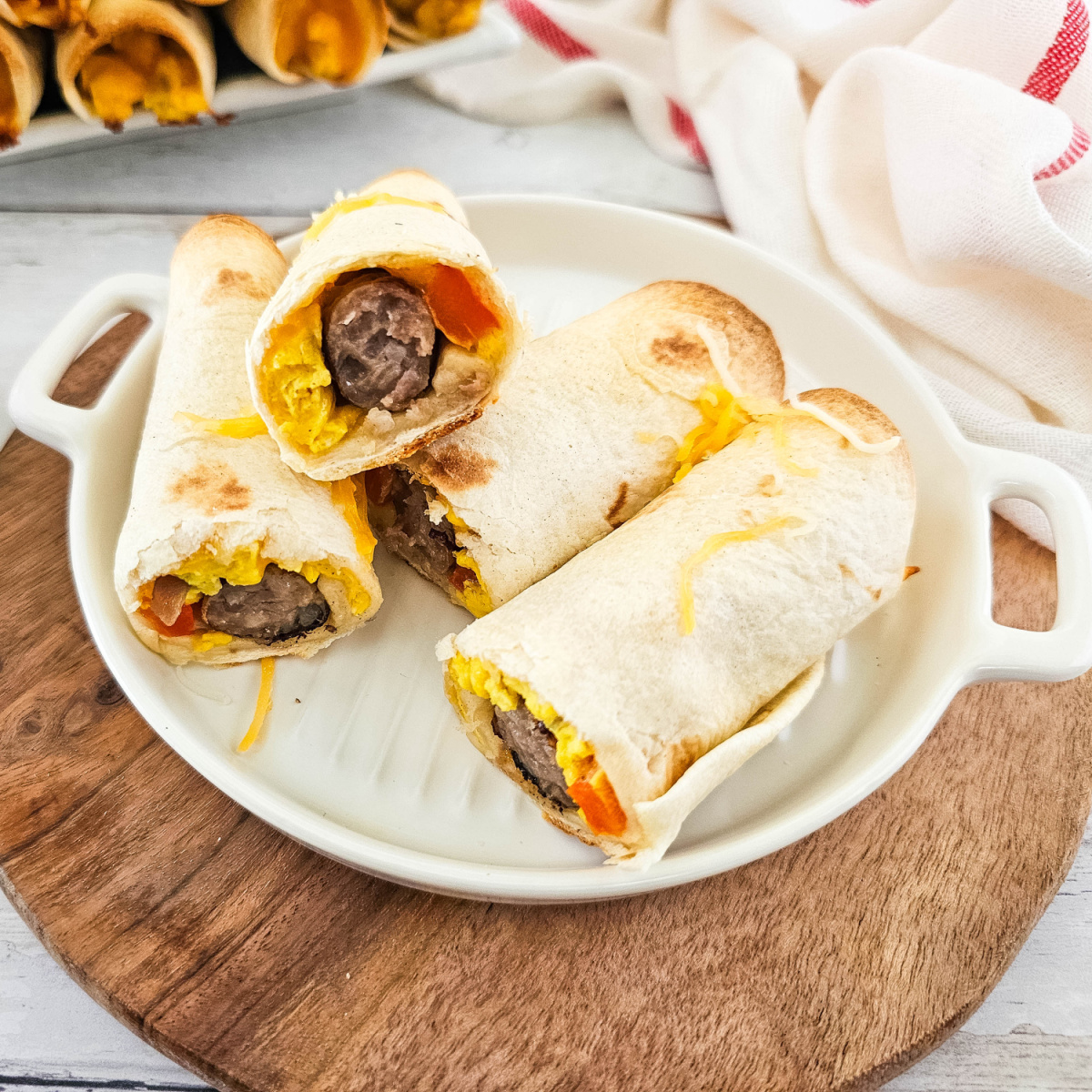feature image of rolled breakfast tacos