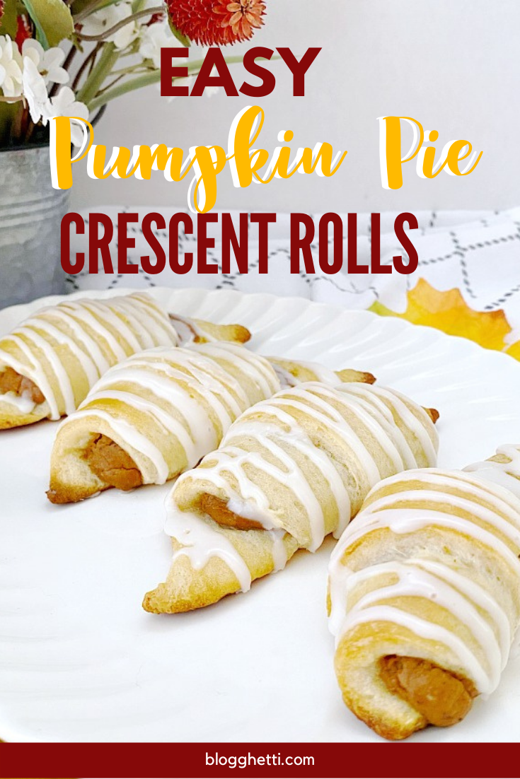 Easy Pumpkin Pie Crescent Rolls with text overlay