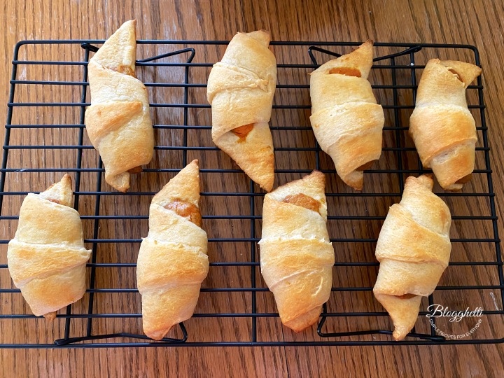 Pumpkin Pie Crescents cooling on wire rack
