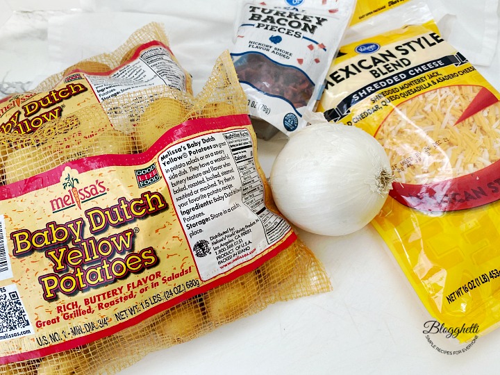 ingredients for loaded potatoes