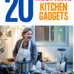 20 must have kitchen gadgets gift guide with text overlay