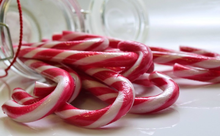 wrapped candy canes