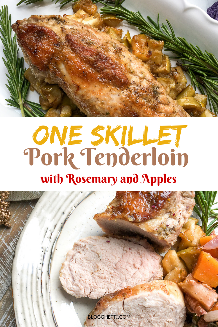 One Skillet Pork Tenderloin with Rosemary and Apples