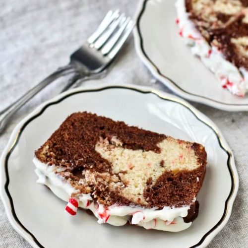 Peppermint cake slices