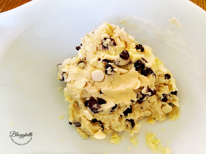 cranberry white chocolate cookie dough
