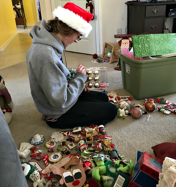 sorting more ornaments