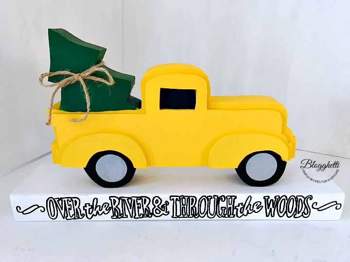 DIY wood Christmas Pickup Truck