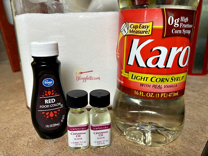 ingredients for cinnamon hard candy