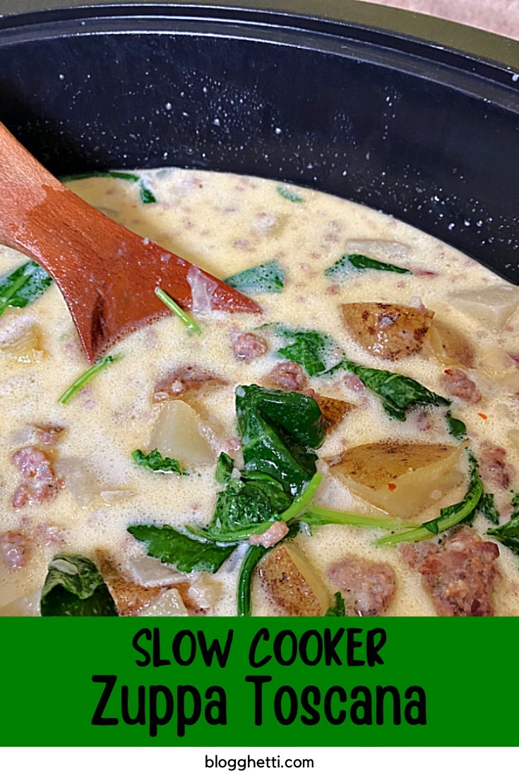 Zuppa Toscana made in the slow cooker