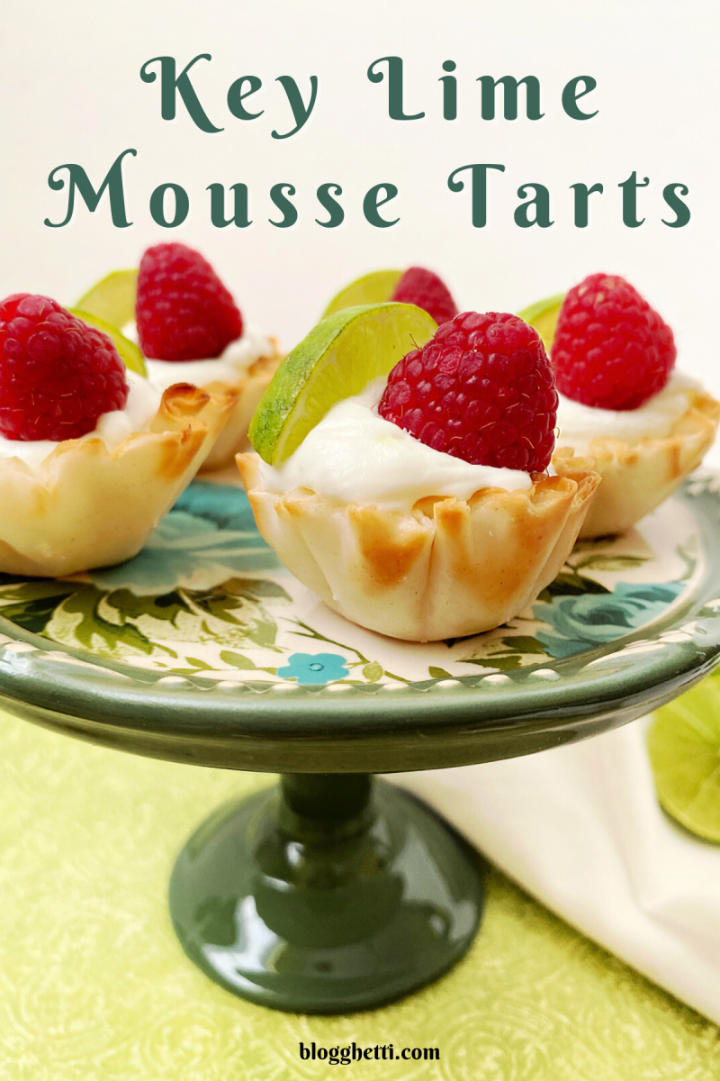 Easy Key Lime Mousse Tarts collage with text - updated