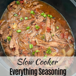 Everything seasoning pot roast with text