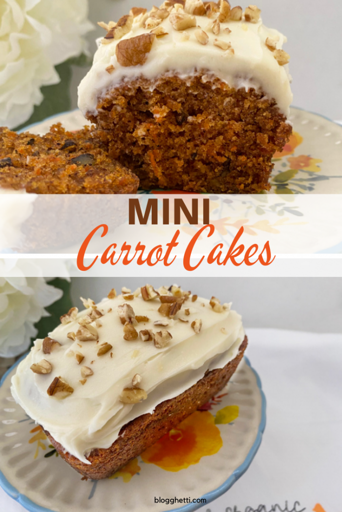 Mini Carrot Cakes with cream cheese frosting