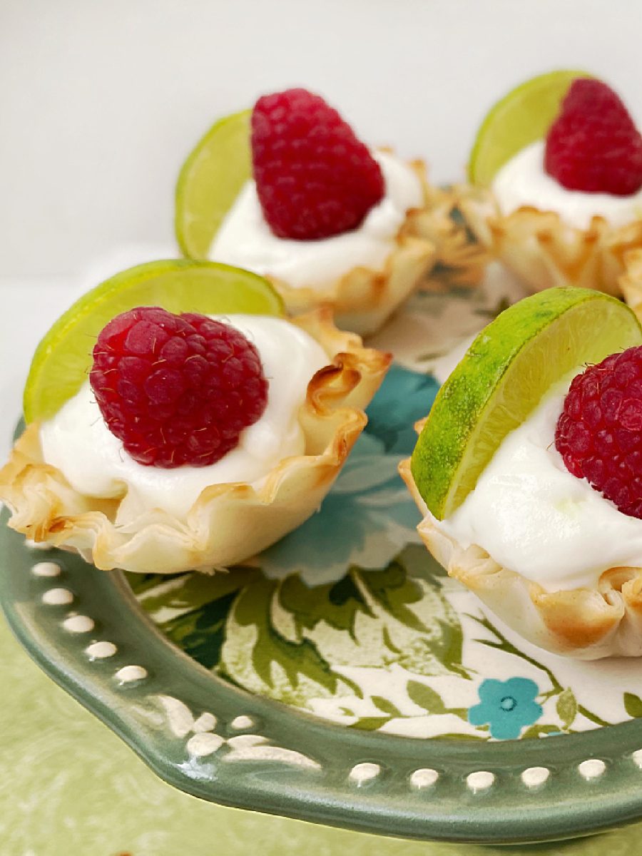 mini tarts filled with lime mousse