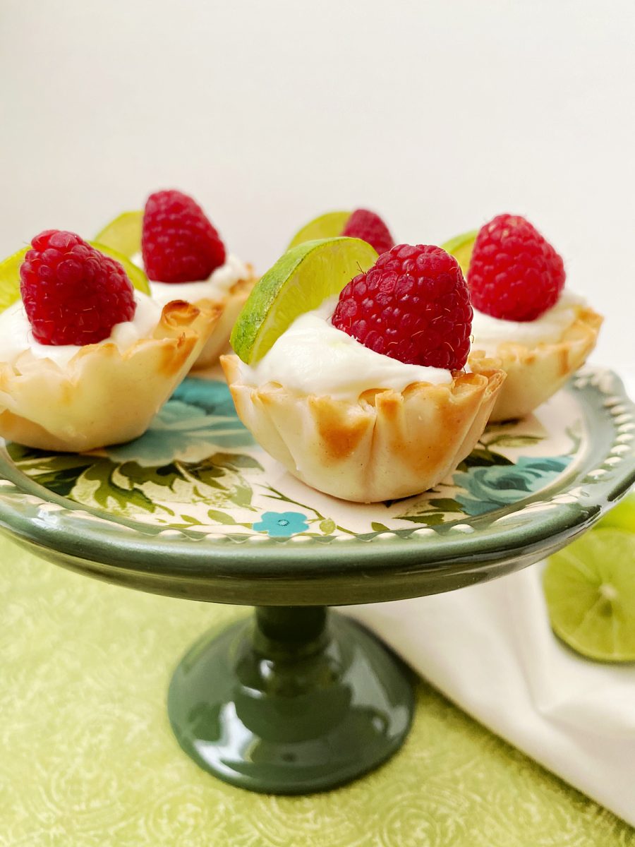 mini tarts shells filled with key lime mousse = updated
