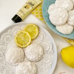 plates with Lemon Cooler cookies on them