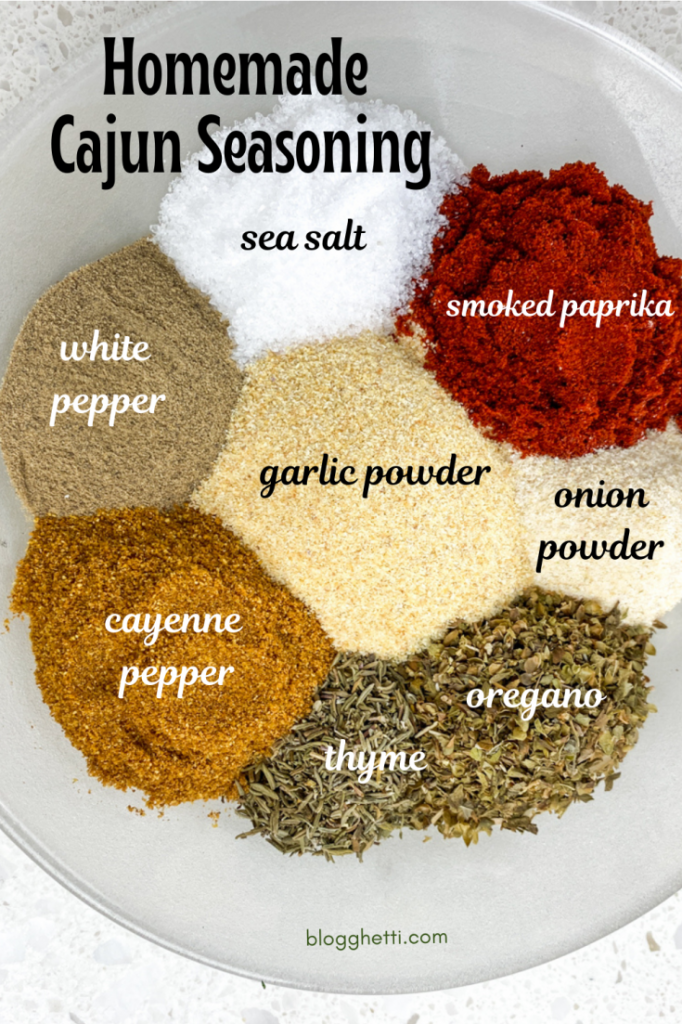 Homemade Cajun Seasoning with text overlay