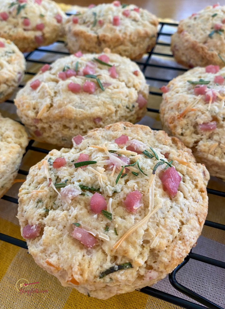 Rosemary, Ham and Parmesan Cheese Scones