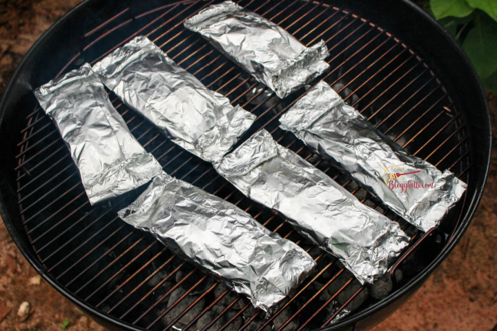 Steak Fajita Foil Packets on the grill