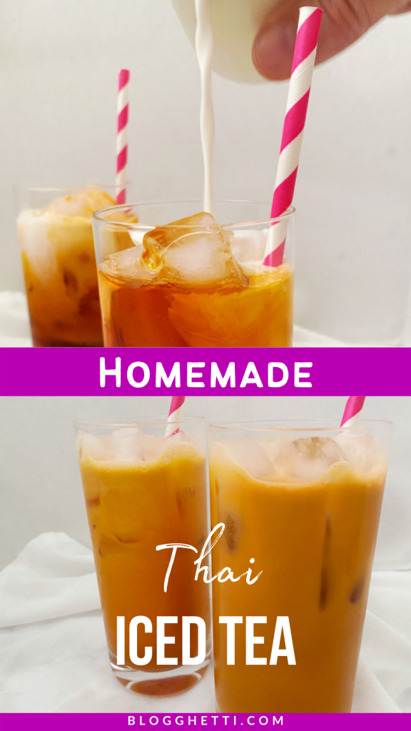 Homemade Thai Iced Tea collage