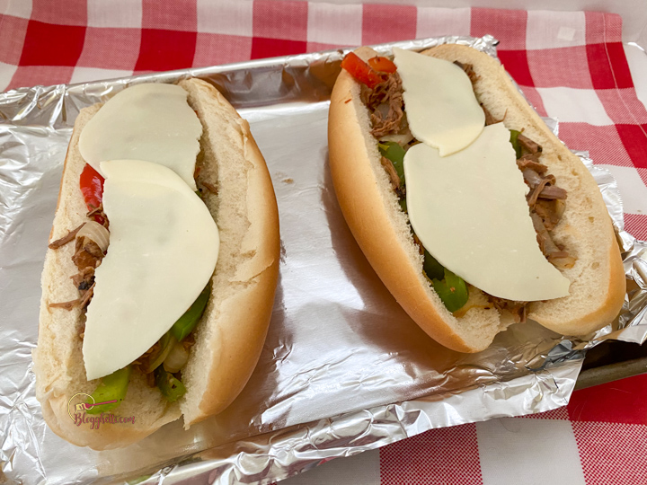 adding provolone cheese to phillys