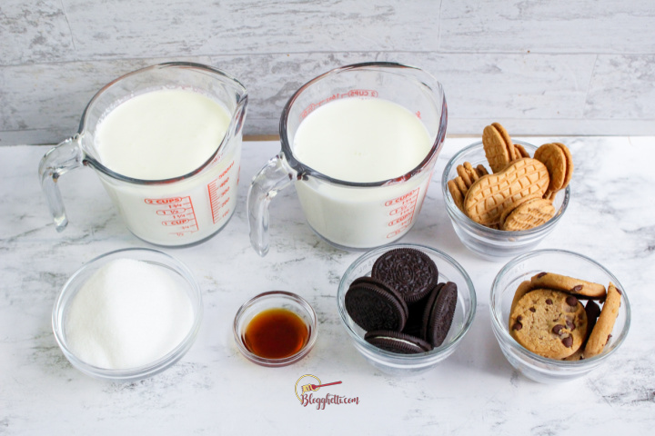 ingredients for ice cream with cookies-2