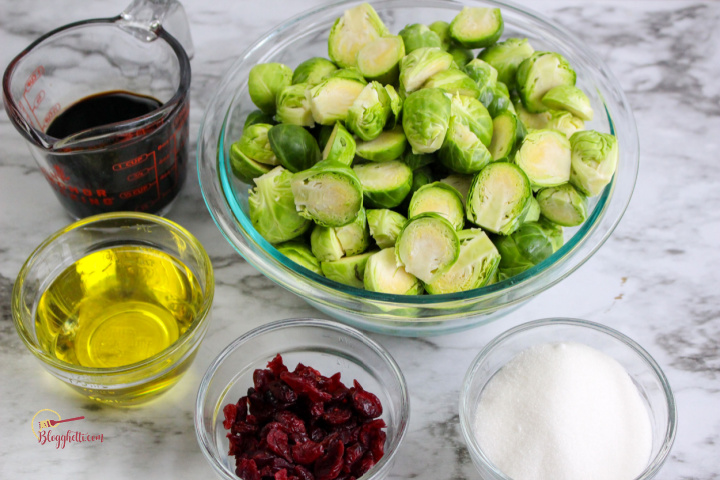 ingredients for roasted brussel sprouts