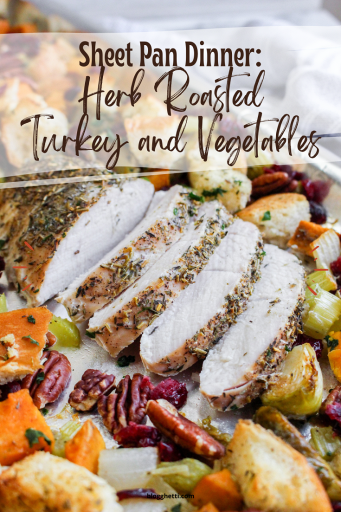 Sheet Pan Turkey and Vegetable Dinner image with text overlay (1)