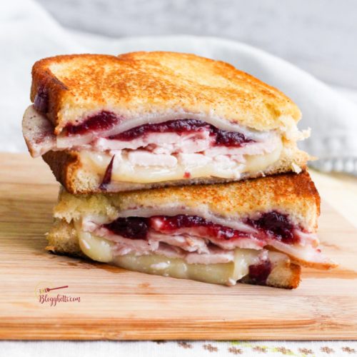 Turkey and Cranberry Grilled Cheese Sandwich