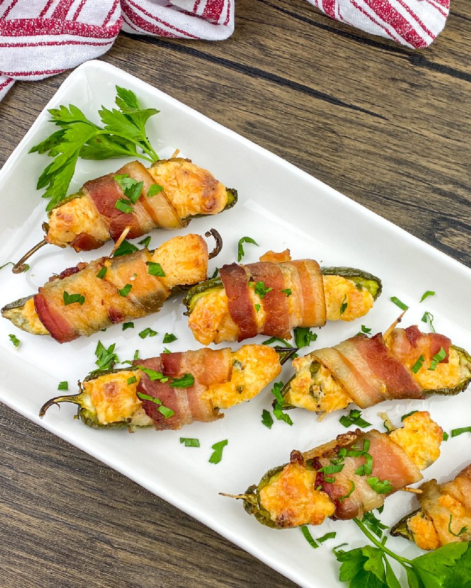 bacon wrapped hot peppers