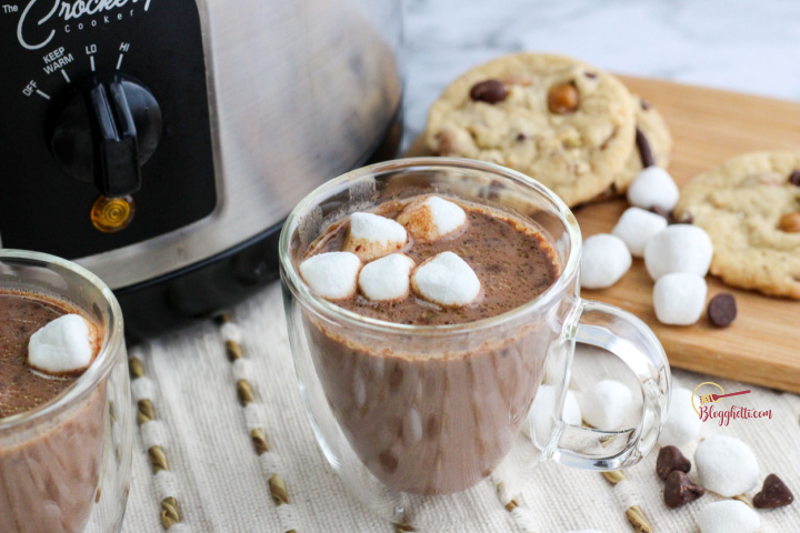 delicious cup of hot chocolate created in the slow cooker