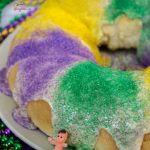 Mardi Gras King Cake with little baby surprise