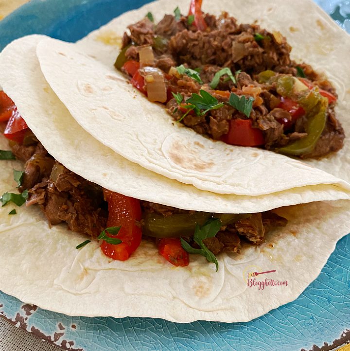 Slow Cooker Shredded Beef Fajitas