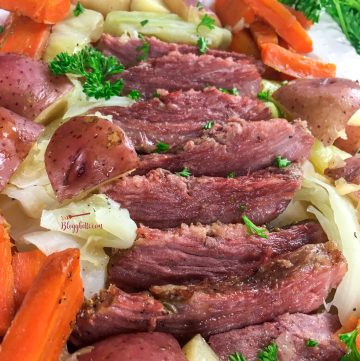 corned beef and cabbage dinner made in the instant pot
