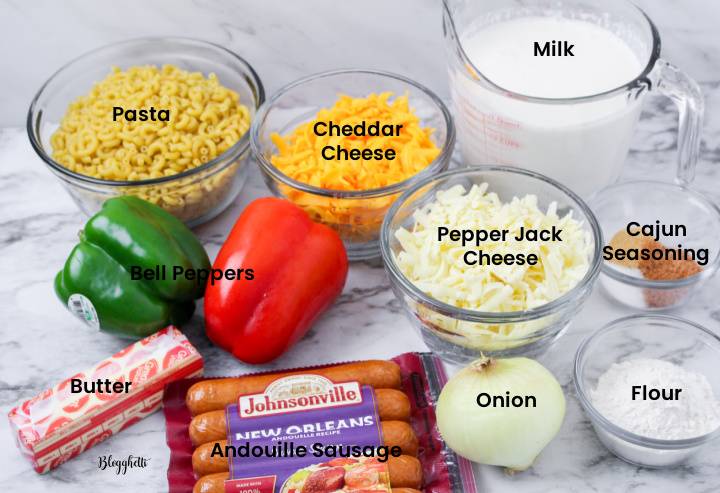 ingredients for cajun pasta