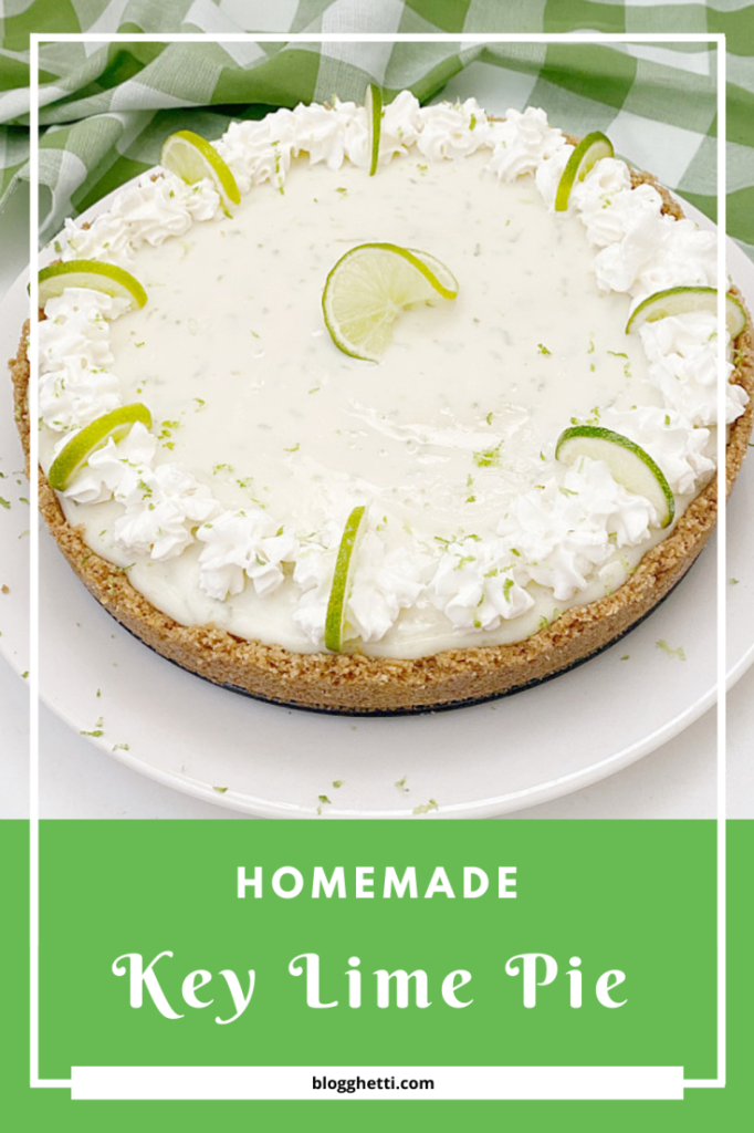 Homemade Key Lime Pie image with text overlay 