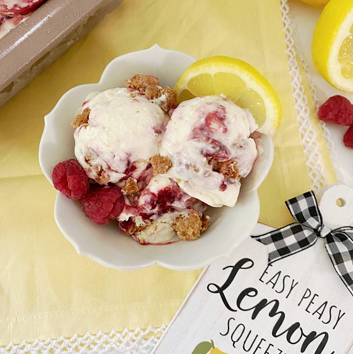 Lemon Raspberry Cheesecake No Churn Ice Cream 4781