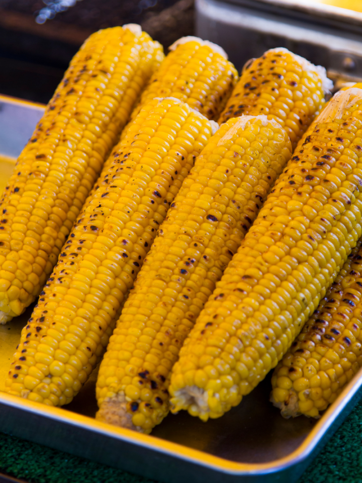 corn on cob in pan