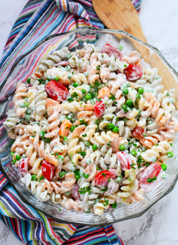 Creamy Bacon Tomato Pasta Salad