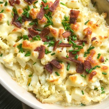 feature - loaded cauliflower casserole with bacon