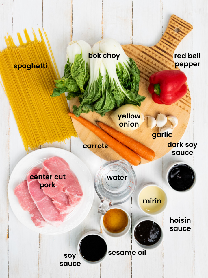 ingredients image for pork lo mein