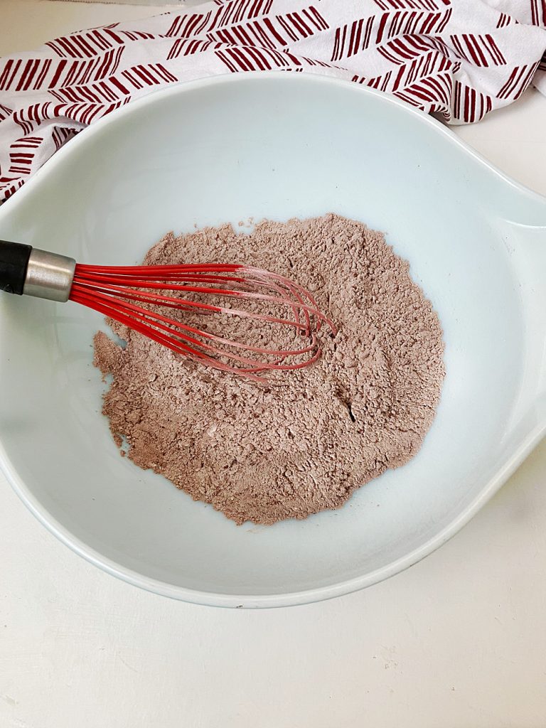 dry ingredients in mixing bowl