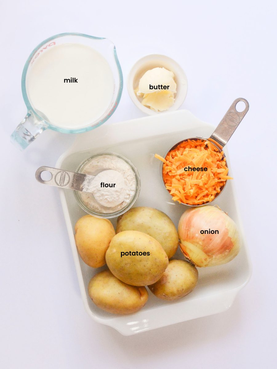 ingredients for scalloped potatoes